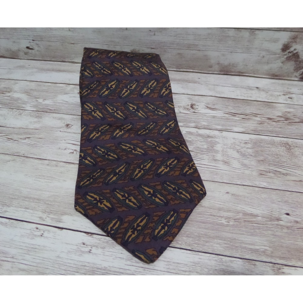 Franco Baretta Mens Collection Necktie Surf Board Patterned 100% Silk